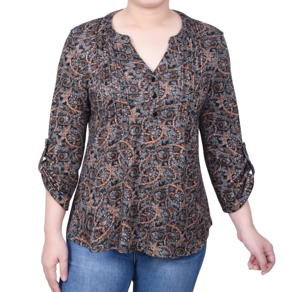 NY Collection paisley print top - NWT - Picture 8 of 9